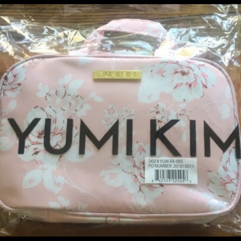 Yumi Kim Pink Flowers Makeup Travel Bags